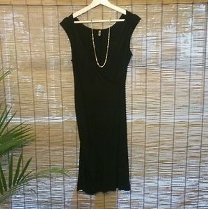 THREE DOT Little Black Dress Silk & Rayon